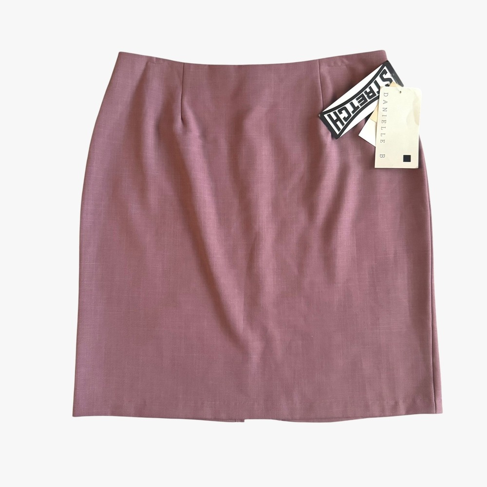 Danielle B Vintage 90s Mauve Pink Pencil Skirt NWT sz 14 USA Retro Professional